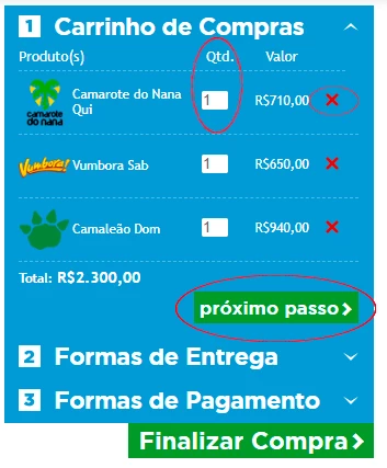 Seu Cariinho de Compras