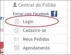 Clique em Login